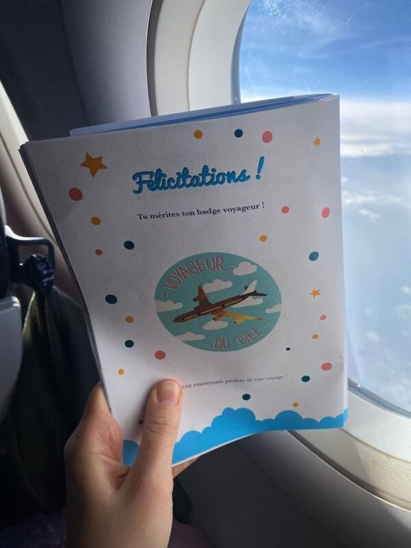 Prendre l'avion pour la première fois avec le carnet Salmy